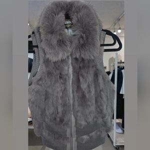 Giorgio Italia Gray Fox Fur & Rabbit Vest M